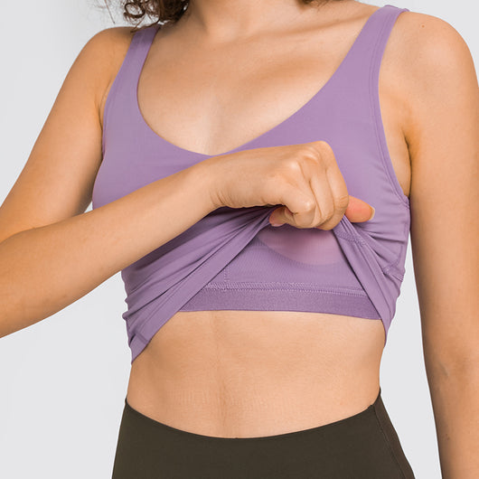 Shockproof Sports Bra Running Workout Gym Top Bra Short anti-shock yoga bra tank top