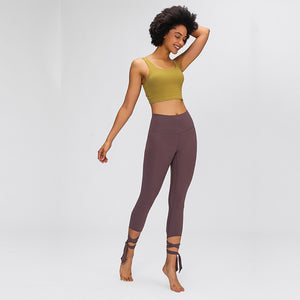 Yoga tights Cropped Women Pants Skin-Friendly bandage dance pants breathable sports high-waisted shaping sports pants