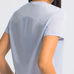 Workout Running Tshirts for Women - Fitness Athletic Yoga Tops Exercise Gym Shirts