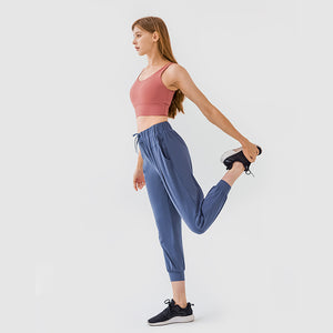 YOGA Women's Stretch Drawstring Sweatpants Joggers Trousers Casual Travel Pants with Pockets