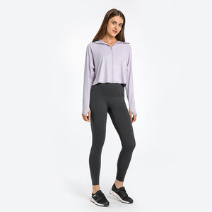 Womens Full Zip Hoodie Running Jacket long sleeve Workout Sports Shirts Yoga Training Tops  Sun Protection with Thumb Holes