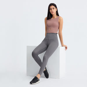 Women Padded Sports Bra - Seamless Comfort Bra Longline Crop Top for Fitness Workout Running Yoga Tank Tops