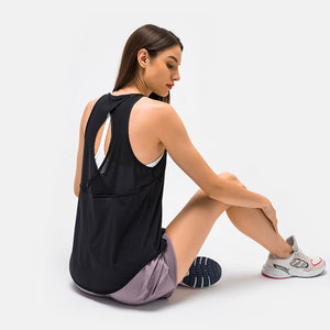 Workout Running Tank Top for Women - Racerback Yoga Tops Exercise Gym Shirts