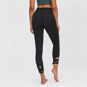 Yoga tights Cropped Women Pants Skin-Friendly bandage dance pants breathable sports high-waisted shaping sports pants
