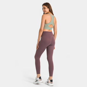 MAYLIFY Racerback Sports Bra for Women- Padded Seamless Activewear Bras for Yoga Gym Workout Fitness