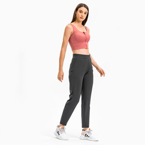 Women's Track Pants Athletic Running Sweatpants with Zipper Pockets Sports Jogging Sweat Pants Straight Leg