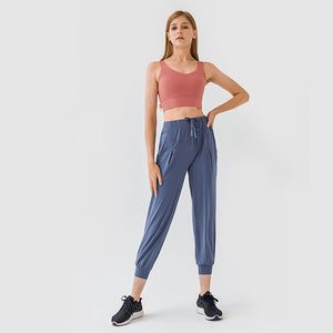 YOGA Women's Stretch Drawstring Sweatpants Joggers Trousers Casual Travel Pants with Pockets
