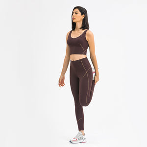MAYLIFY Women Sports Bra Longline Crop Tank Top Padded Workout Running Yoga