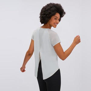 MAYLIFY Woman Run Tee Essentials T-Shirts Crewneck Tee Stretch Moisture-Wicking Perfomance T Shirt