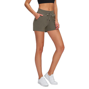 MAYLIFY Athletic Sport Women's Plus Size Brushed Tech Stretch Short with pocket