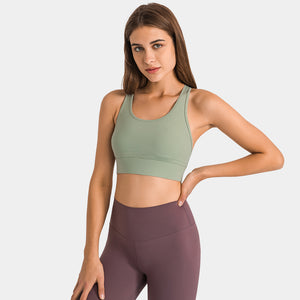 MAYLIFY Racerback Sports Bra for Women- Padded Seamless Activewear Bras for Yoga Gym Workout Fitness