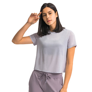 Workout Running Tshirts for Women - Fitness Athletic Yoga Tops Exercise Gym Shirts