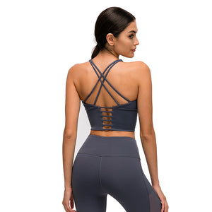 Sexy Cross Back Yoga Sports Bra Beautiful Backless Fitness Yoga Underwear