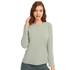 Womens Long Sleeve Tops Seamless Outdoor Performance T-Shirt sport top