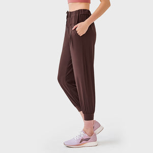 YOGA Women's Stretch Drawstring Sweatpants Joggers Trousers Casual Travel Pants with Pockets