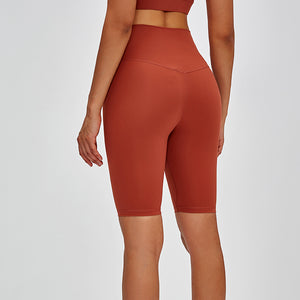 MAYLIFY High Waist Crotchless Yoga Sport Shorts Women Running Workout Fitness Sport Gym Clothing