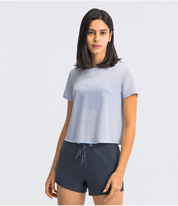 Workout Running Tshirts for Women - Fitness Athletic Yoga Tops Exercise Gym Shirts