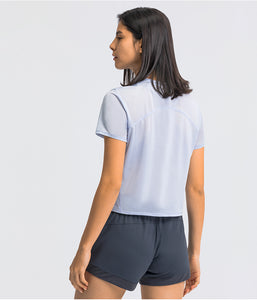 Workout Running Tshirts for Women - Fitness Athletic Yoga Tops Exercise Gym Shirts