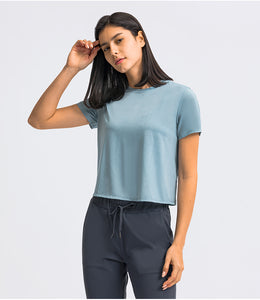 Workout Running Tshirts for Women - Fitness Athletic Yoga Tops Exercise Gym Shirts