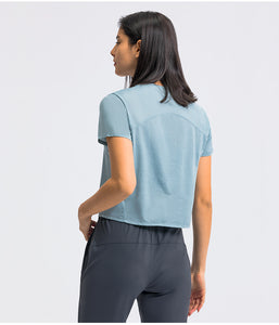Workout Running Tshirts for Women - Fitness Athletic Yoga Tops Exercise Gym Shirts
