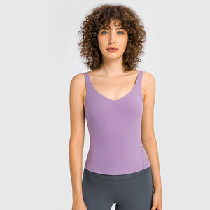 MAYLIFY Womens Removable Padded Sports Bras Workout Running Yoga Tank Tops