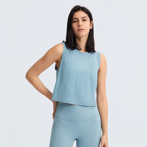MAYLIFY Crop Tops Womens Workout Tops Flowy Cropped Tank Tops Athletic sleeveless Shirts