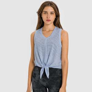 MAYLIFY YOGA Summer Gym Sleeveless Vest Tops for Women Light  Running Top Loose V-Neck Yoga Shirt