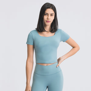 MAYLIFY Women's Short Sleeve Running Yoga Tops, Workout Gym Tops Shirts for Women, Tops for Sports Fitness