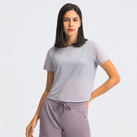 Workout Running Tshirts for Women - Fitness Athletic Yoga Tops Exercise Gym Shirts