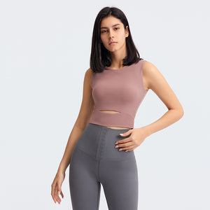 Women Padded Sports Bra - Seamless Comfort Bra Longline Crop Top for Fitness Workout Running Yoga Tank Tops