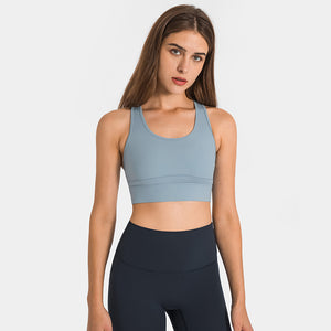 MAYLIFY Racerback Sports Bra for Women- Padded Seamless Activewear Bras for Yoga Gym Workout Fitness