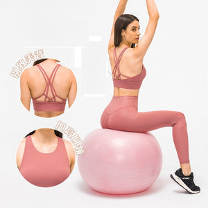 MAYLIFY Sports Bras for Women Cross Back Padded Sports Bra Medium Support Workout Running Yoga Bra