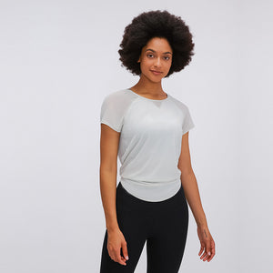 MAYLIFY Woman Run Tee Essentials T-Shirts Crewneck Tee Stretch Moisture-Wicking Perfomance T Shirt