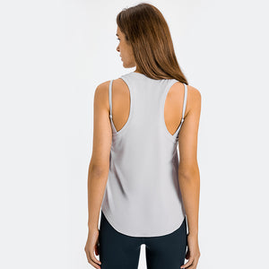 MAYLIFY Workout Tank Tops for Women - Sport Yoga Tops Loose Fit, Racerback Muscle Vest Shirt