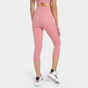 MAYLIFY Breathable Women High Elastic Yoga Pants Tights Quick Dry Sports Solid Color Leggings with Pocket