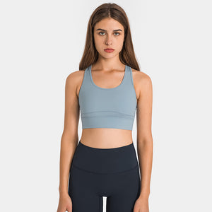 MAYLIFY Racerback Sports Bra for Women- Padded Seamless Activewear Bras for Yoga Gym Workout Fitness