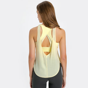 MAYLIFY Women's Yoga Tops with Built in Bra Workout Gym Tank Tops Sports Vest