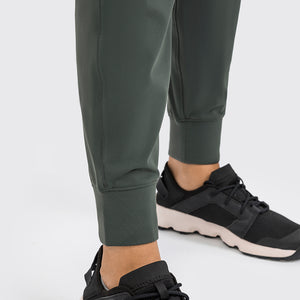 Women Breathable Drawstring Wide Leg Trousers Workout Fitness Slim Fit Side Pockets Sport Pants Jogger Sweatpants