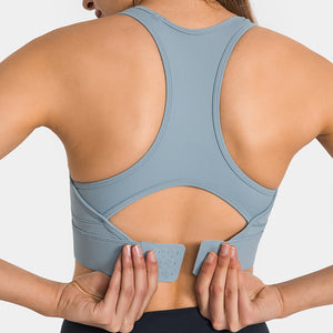 MAYLIFY Racerback Sports Bra for Women- Padded Seamless Activewear Bras for Yoga Gym Workout Fitness