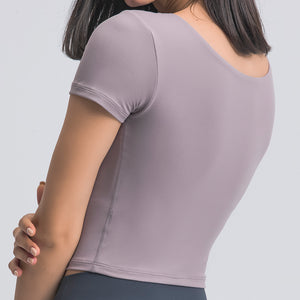 MAYLIFY Women's Short Sleeve Running Yoga Tops, Workout Gym Tops Shirts for Women, Tops for Sports Fitness