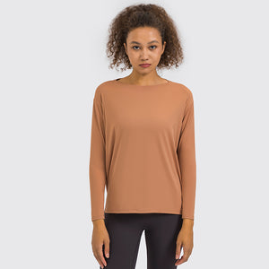 MAYLIFY Long Sleeve Workout Shirts for Women Athletic Tops Running Yoga Shirts