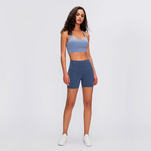 Longline Sports Bra Gym Athletic Fitness Clothing Padded Sexy High Strength Strappy Womens Yoga Bra