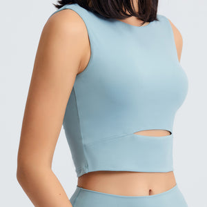 Women Padded Sports Bra - Seamless Comfort Bra Longline Crop Top for Fitness Workout Running Yoga Tank Tops