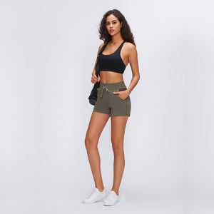 MAYLIFY Athletic Sport Women's Plus Size Brushed Tech Stretch Short with pocket