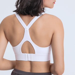 MAYLIFY Sports Bra for Women Criss-Cross Back Padded Strappy Sports Bras Medium Support Yoga Bra with Removable Cups