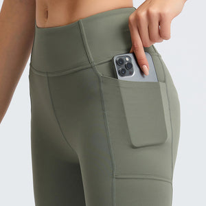 MAYLIFY Workout Running Shorts with Deep Pockets high Waist Yoga Shorts for Women's Tummy Control Fitness Athletic