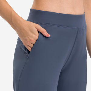Women's Track Pants Athletic Running Sweatpants with Zipper Pockets Sports Jogging Sweat Pants Straight Leg