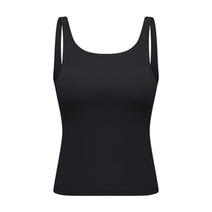 MAYLIFY Women's Performance Yoga Vest with Built in Bra Workout Gym Running Training Top