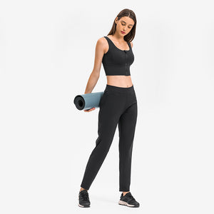 Women's Track Pants Athletic Running Sweatpants with Zipper Pockets Sports Jogging Sweat Pants Straight Leg