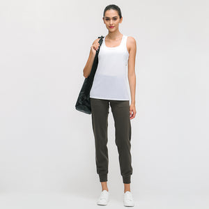 Women's Yoga Sleeveless Sport Tank Tops Workout Vest with bra Sportswear Training Baggy Exercise Gym Fitness Athletic Tee Shirt